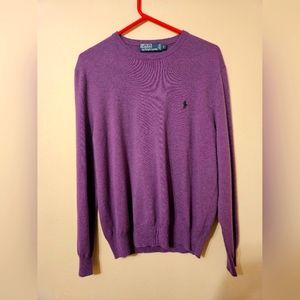 Ralph Lauren Polo purple 100% Merino wool. Size large